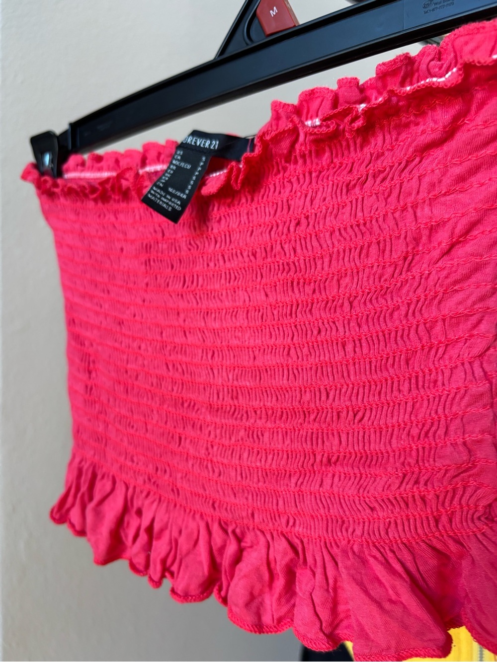 Forever 21 Bright Red Smocked Crop Top ❤️ - Picture 3 of 3